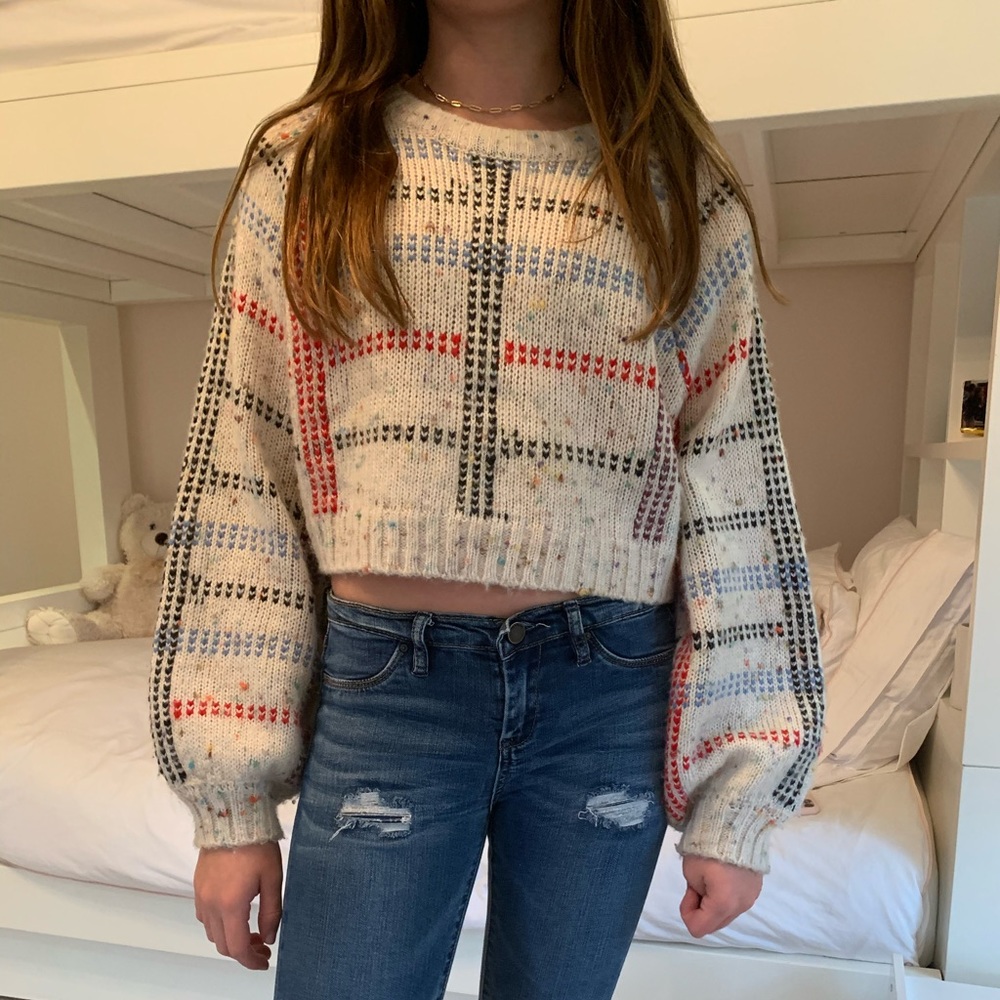 Topshop crop knit sweater
